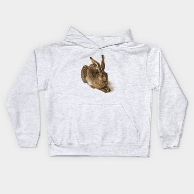 Young Hare by Albrecht Durer Kids Hoodie by blackroserelicsshop@gmail.com